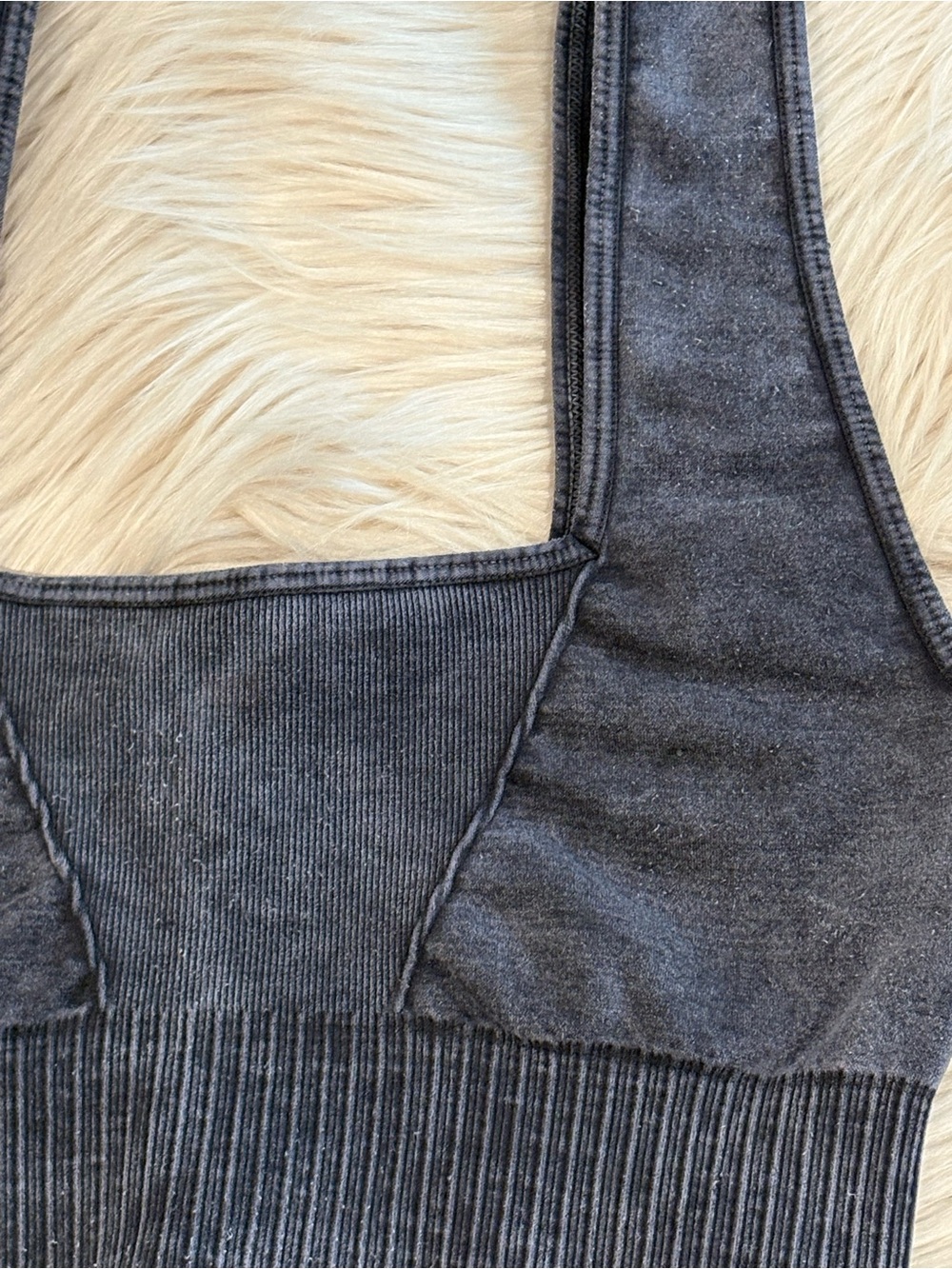 FREE PEOPLE Good Karma Square Neck Bra Crop Top XS/S - Picture 7 of 11